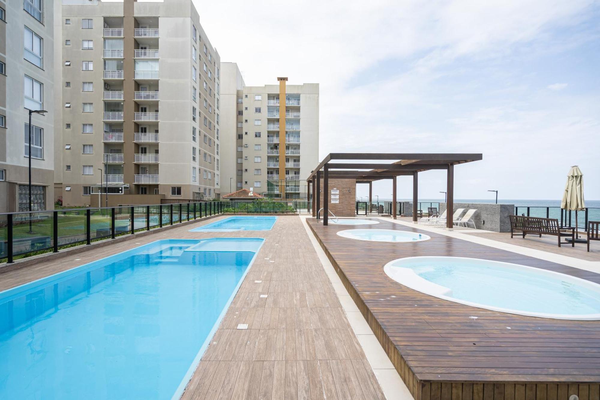 Aptos Completos Com Vista Mar Pe Na Areia Em Barra Velha Em Condominio Resort Com Spa, Piscina, Quadra De Futebol, Sala De Jogos, Brinquedoteca, Complexo Com Diversos Comercios المظهر الخارجي الصورة